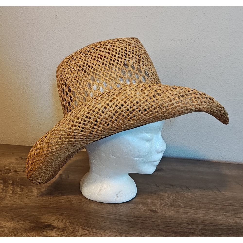 Bailey Cowboy Hat Women OS Natural Straw U-Rollit New West Open Weave Western
